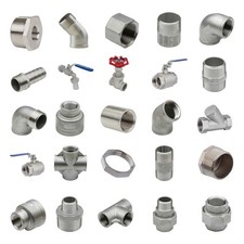 Gewindefittings aus Edelstahl Schraubfitting Nirosta Fittinge Muffe Gewinde AG