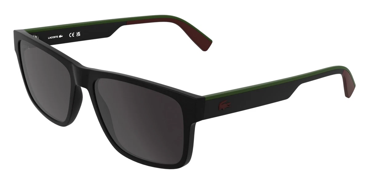 Lacoste LA12412 GN Black Green Unisex Sunglasses 115mm Lacoste Black Plastic Sunglasses for Men for sale | eBay main image 2