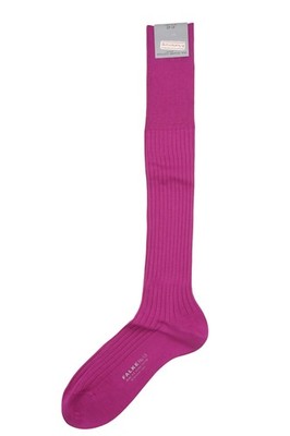 FALKE no.13 men's knee socks stockings 45-46 pink magenta Sea Island New