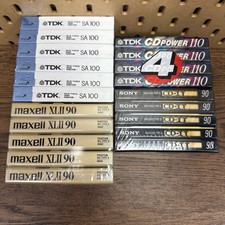 Mixed Lot of 20 - Sony TDK Maxell Audio Cassette Tapes - Type II - New Sealed 