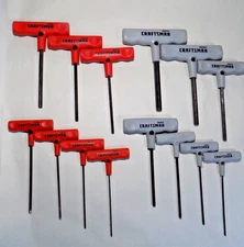 14 Pc. USA Craftsman Metric/SAE Cushion Grip T-Handle Hex Key Sets-No Etchings