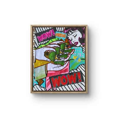 MER  ORIGINAL  STREET POPWOW MARRY ME COLLAGE PAPER ART 11X14