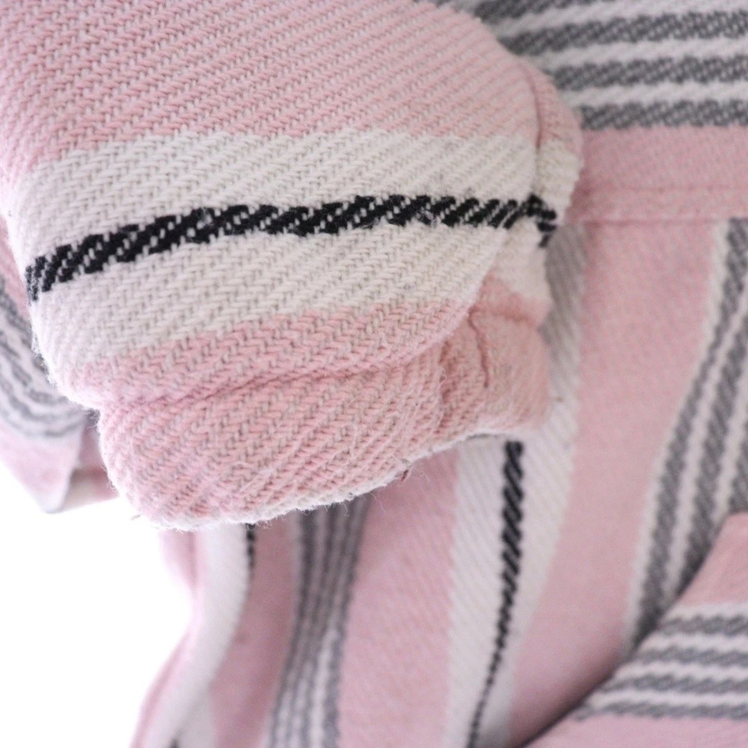 SUPREME 25SS Giacca con cappuccio a righe intrecciate e zip rosa usata 817b32ac66973b06