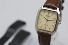 Vintage 1993 *N MINT* SEIKO Dolce 6030-5390 NSAG Gold Square Quartz Men's Watch