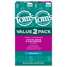 Tom's of Maine Toothpaste - Anti Plaque - White - 2 pack