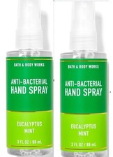 Bath  Body Works EUCALYPTUS MINT Anti-Bacterial Hand Spray - 2 pack