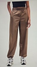 Athleta NWT Rise Wide leg Pant MP Medium Petite  Beige Pantalon