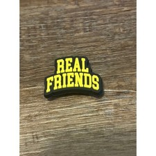 Real Friends Band Shoe Charm Yellow Black Pop Punk Emo Clog Accessory