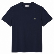 Image of Lacoste Classic Fit T-Shirt Men’s Cotton Summer Crew Neck Tee Embroidered Logo