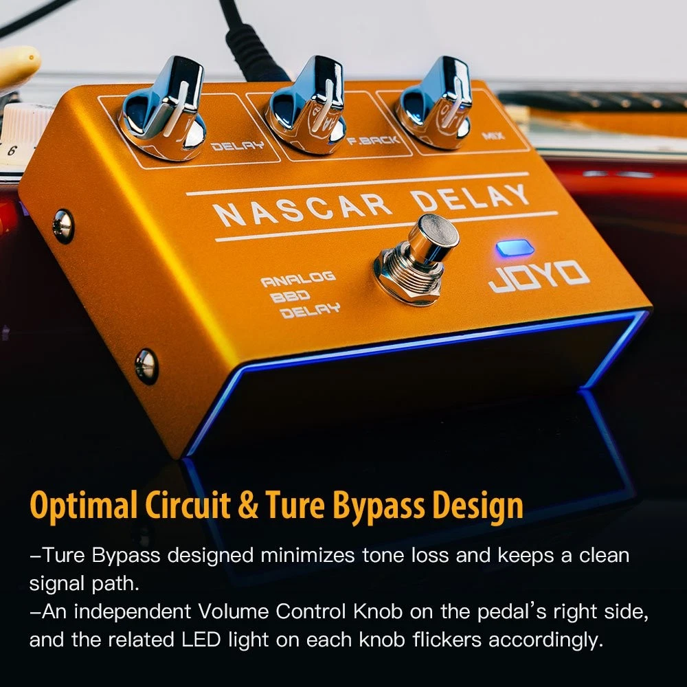 JOYO Analog Delay Guitar Pedal Classic BBD Vintage Warm Natural Sound for Solo