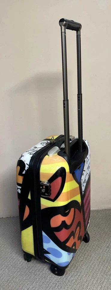Heys A New Day 21" Transparent Carry On Luggage Spinner Romero Britto Hard Shell - Image 4 of 4