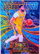 Anthony Davis 2020-21 Panini Select Turbocharged #5 Blue Shimmer Prizm SP Holo