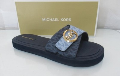 Michael Kors MK Pool Slide Sandal MK Signature Flat Comfort