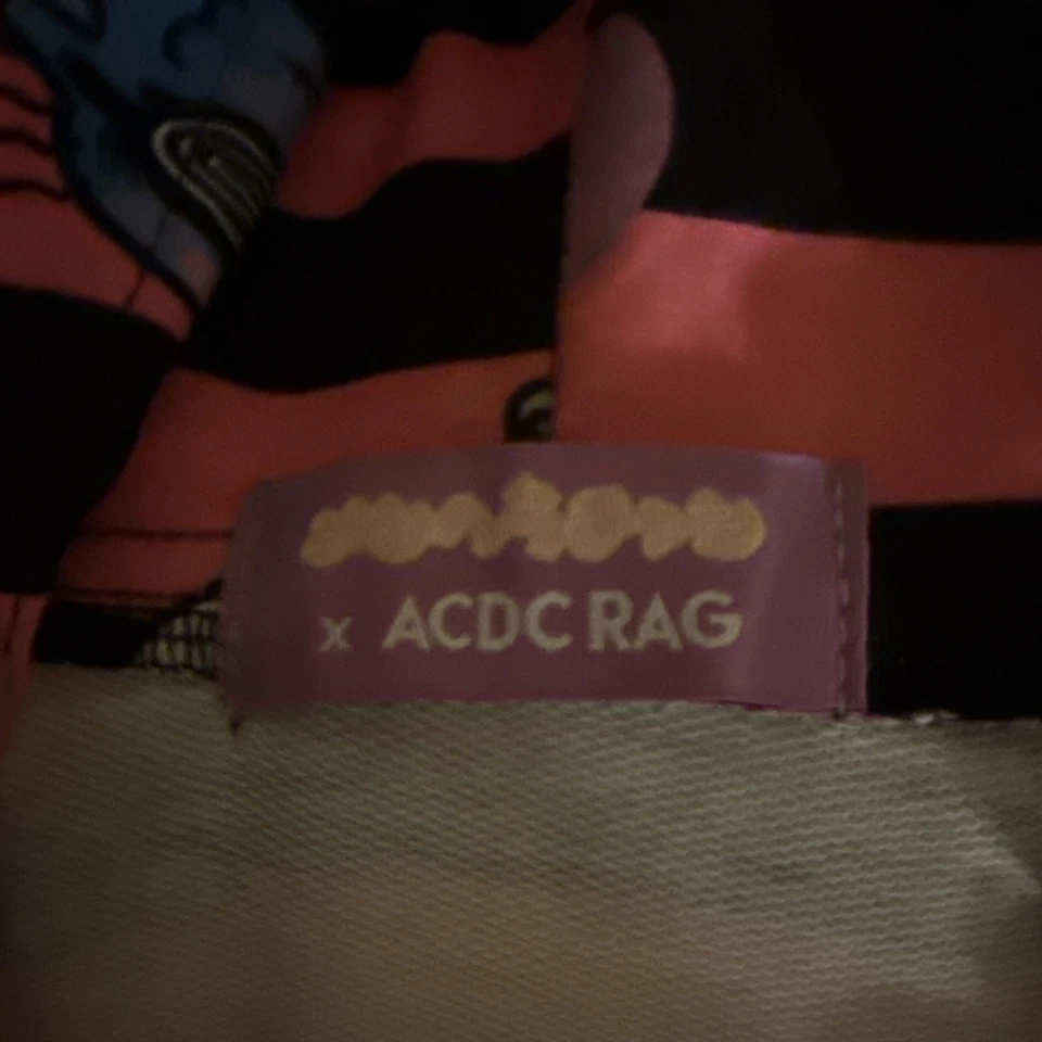 ADCD Rag Yami Kawaii Punk Menhera Chan Usamimi Parka Negra/Rosa Cremallera Sudadera con Capucha Foto 3 de 4