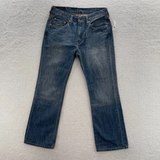 Levis 527 Jeans Mens 32x30 Blue Slim Bootcut Medium Wash Whisker Cowboy Western