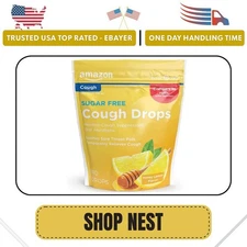 Amazon Basic Care Sugar Free Honey Lemon Cough Drops, 140 Count (Compare to Hall