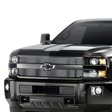 For Chevy Silverado 3500 HD 15-19 Main Grille 2-Pc Chrome Polished 8x6 mm