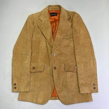 JC PENNYS Vintage 80's Style Corduroy Blazer Men's Sz 42L Dark Khaki Pre-Owned