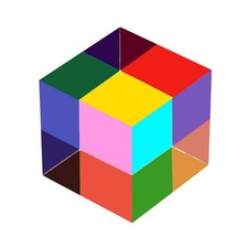 CMY Color Cube, 40mm 1.6 inch Mixing Colorful Acrylic Prism, Physics Toy an...