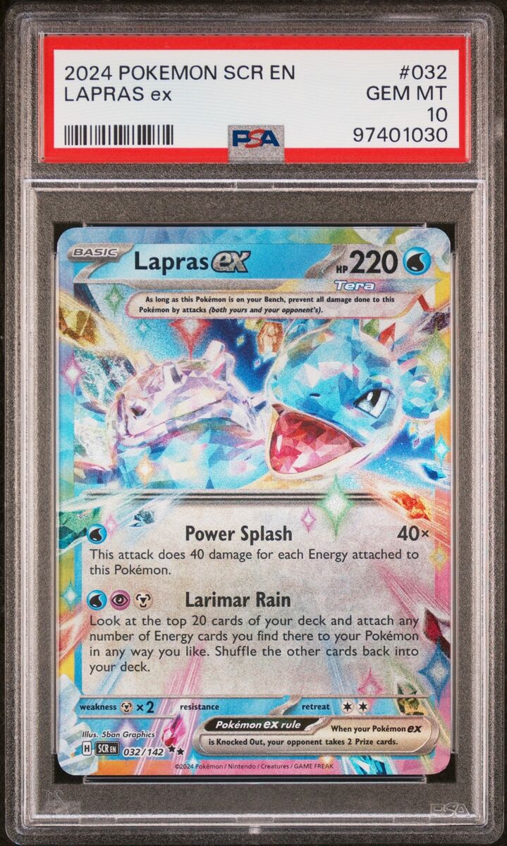 PSA 10 Lapras Ex #032 2024 Pokemon Scr Stellar Crown PSA 10 Lapras Ex #032 2024 Pokemon Scr Stellar Crown