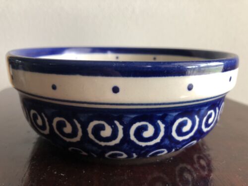 Boleslawiec 6” Bowl Artistic Pottery Handmade in Poland - Picture 2 of 8