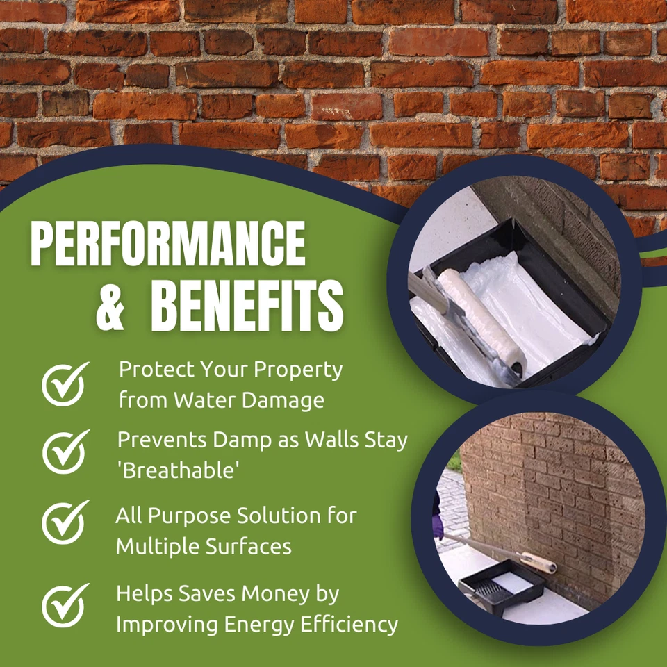 Brick Waterproofing Sealer Cream Prevent Damp & Moisture in Walls 25yr (6 sizes) - Image 3 of 4