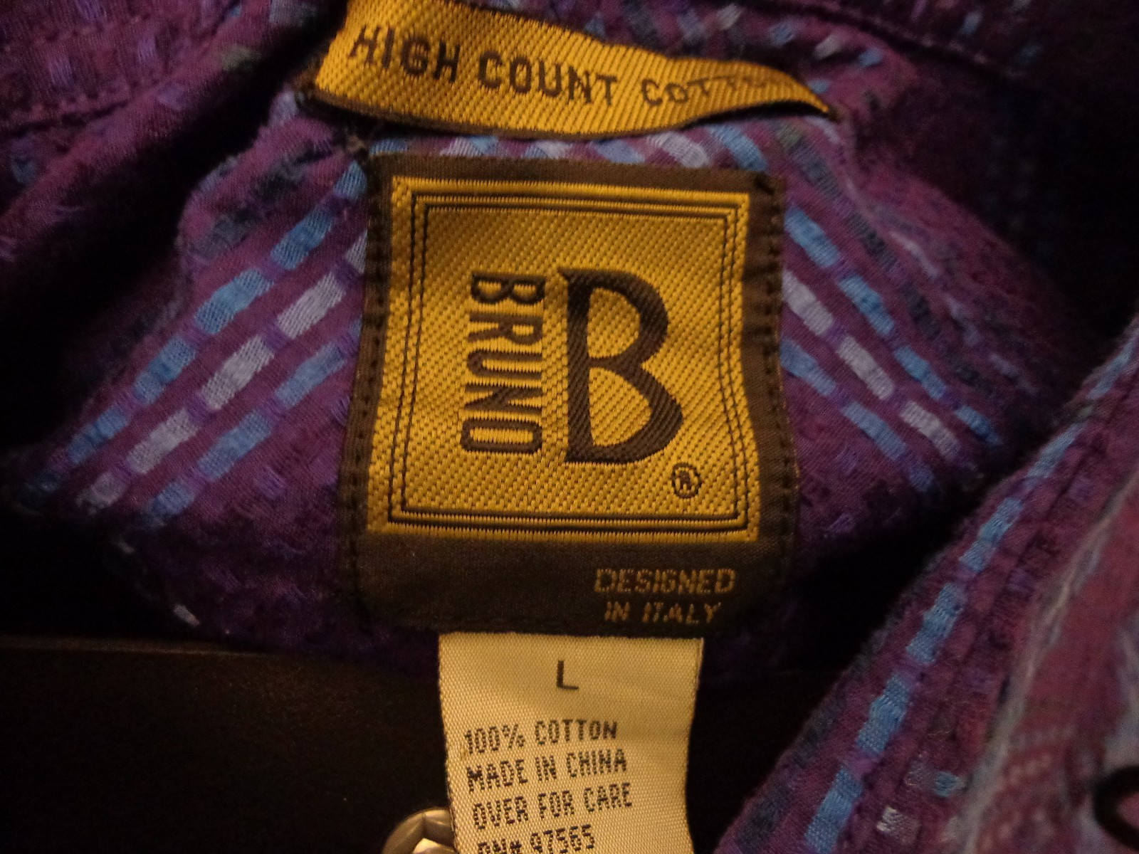 Bruno High Count Count Button Front 100% Cotton L… - image 4