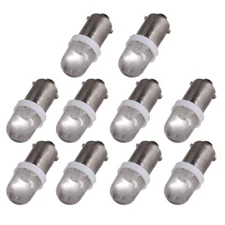 10X BA9S Xenon White LED Instrument Cluster Panel Dash Light Bulbs Bayonet