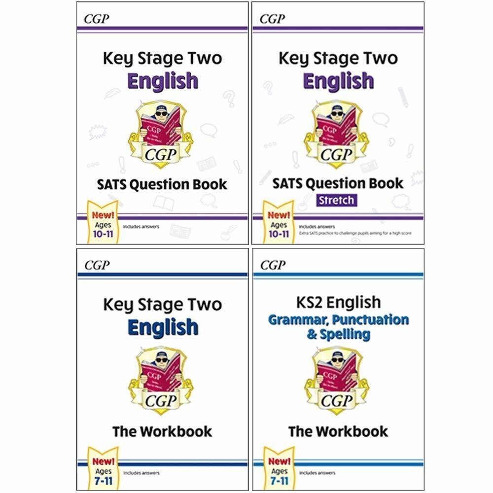 CGP New KS2 English SATS Question Book Ages 10-11 4 Books Collection Set Stretch
