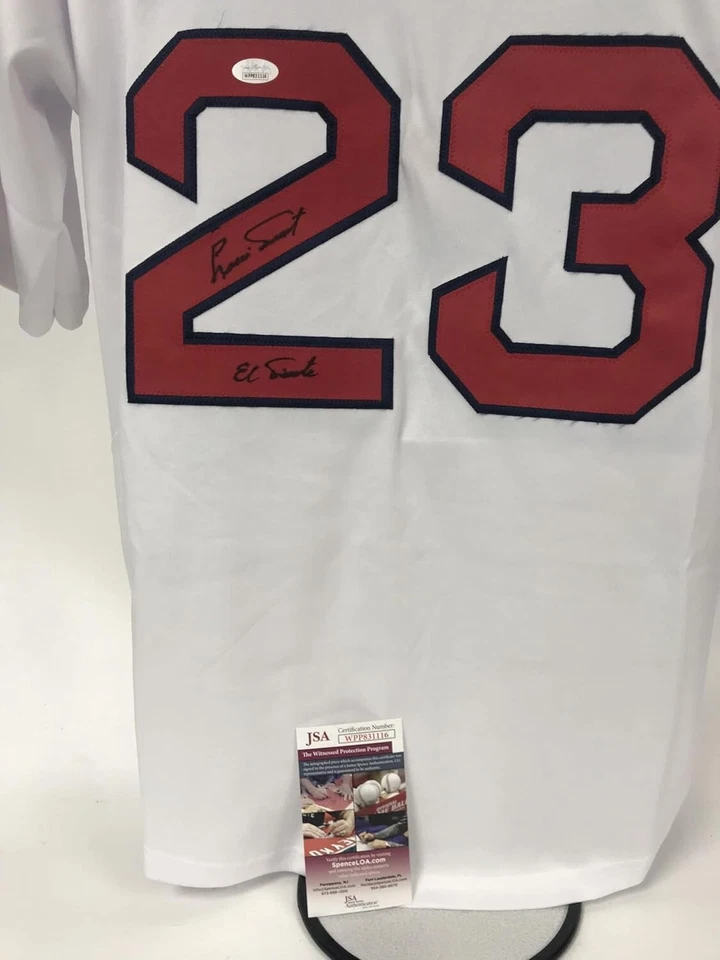 Luis Tiant Signed Autographed "El Tiante" Boston White XL Baseball Jersey : JSA - Image 3 of 3