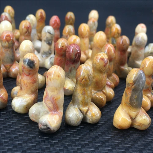 Wholesale Natural mix mini Penis Carved quartz Crystal Massager Wand Healing - Picture 267 of 296