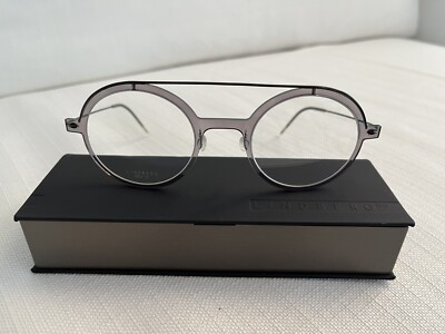 LINDBERG Brille now 6543 50-24 C07/PU9 TB 140 Col. PU9 Pilot Round Titan Wire L