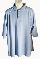 FJ FOOJOY Men's Short Sleeve Button Down Golf Polo Shirt Blue XXL