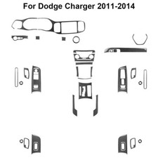 40pcs Carbon Fiber Full Interior Kit Cover Trim For Dodge Charger 2011-2014