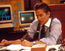 Michael Douglas Signed Autograph Wall Street 11X14 Photo BAS Beckett