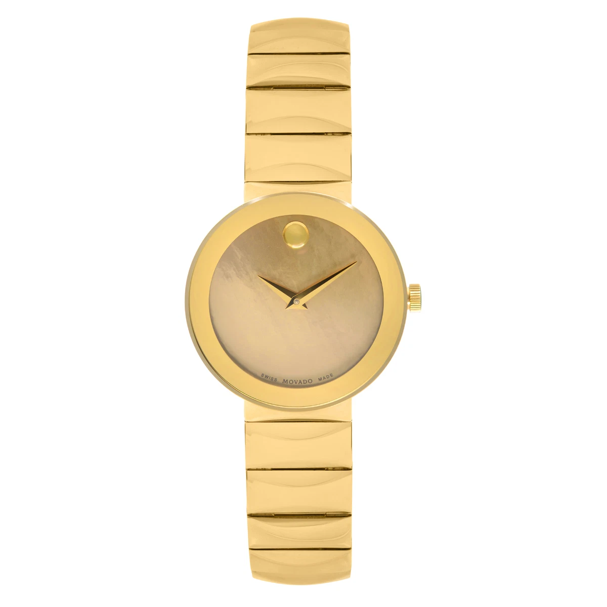 Movado Sapphire Museum 26mm Gold MOP Dial Steel Quartz Ladies