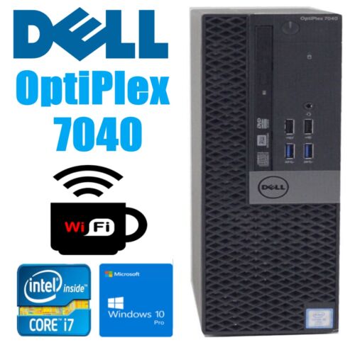 Dell Desktop PC Gaming 7040 SFF i7-6700 GPU GT up to 32GB RAM 2TB SSD Win 10 Pro - Picture 1 of 10