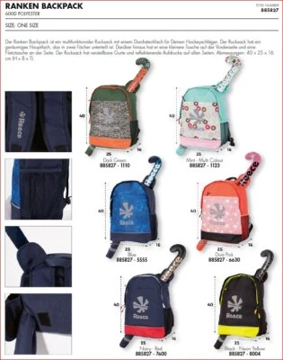 Reece Hockey-Rucksack Ranken Backpack 885827 Junior Feld Fied Indoor Halle NEU!
