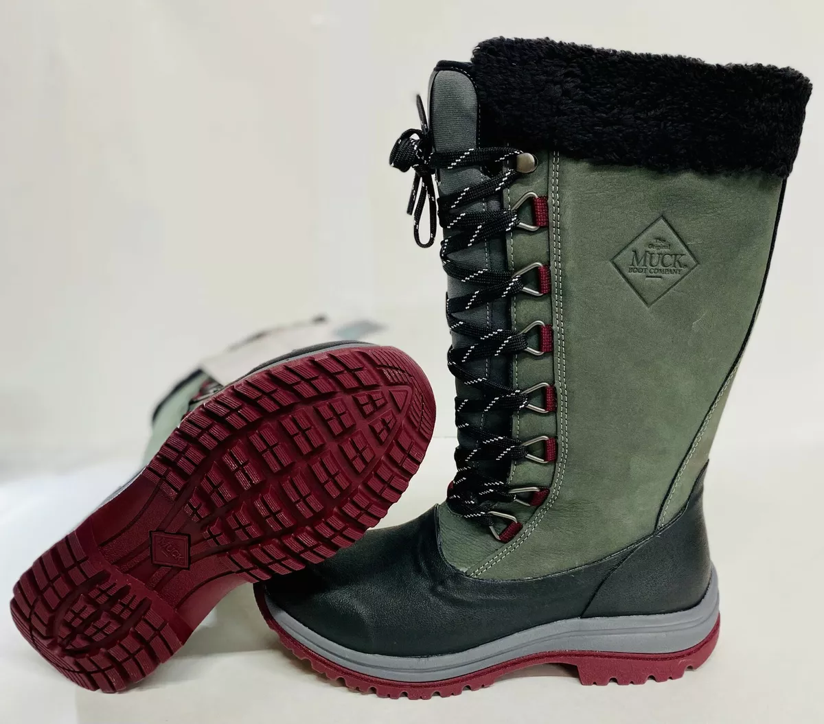 Muck boots women's arctic apres cheap lace tall winter boots