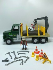 playmobil timber truck with crane