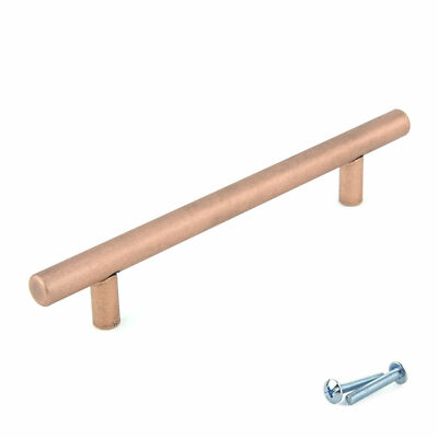 2 x Kupfer Tür/Schublade T Bar Griff 252 mm | Küchenschrank Kleiderschrank etc. NEU.