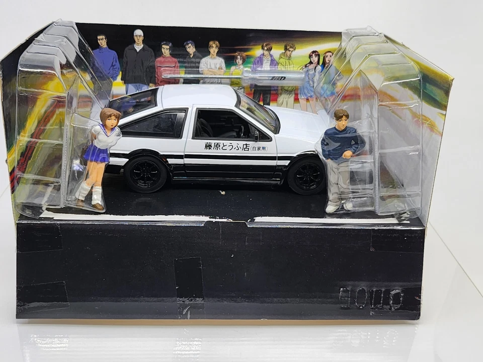 Toyota Trueno AE86 Jada Toys Initial D Escala 1:24 Kit Modelo Metal con Figuras Foto 2 de 4