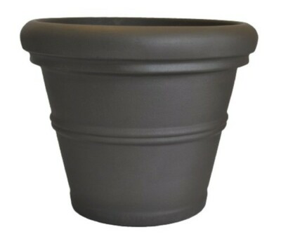 Tusco Products RR30ES Rolled Rim Garden Pot, 30-Inch, Espresso