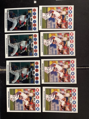 Dustin Pedroia 2008 Topps Chrome & Topps Rookie Cup Lot (8)