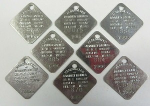 Vtg 1966 Lot Dog Tag Tax Rabies Vaccine License BELTON ...