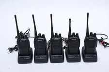 Lot of 5 Baofeng BF-888S UHF FM Two-Way Radios Walkie Talkies w/ Chargers