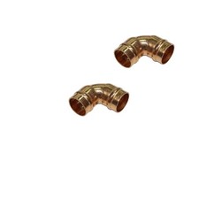 15mm Solder Ring Elbows (90 Degree Bends) Pre-Soldered Capillary Copper Fittings