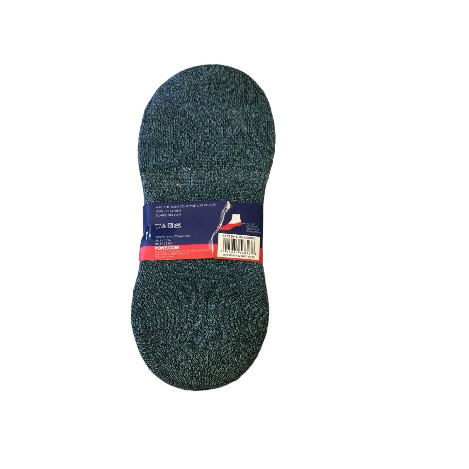 Fodere da uomo PONY taglia 10 13 tacco linguetta gel confezione da 4 rosso navy marled