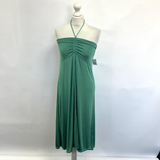 Free People Ruched Front Bandeau Midi Dress. Green. Small. New with tags.