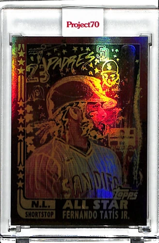 2021 TOPPS PROJECT 70 #645 FERNANDO TATIS JR BY GREGORY SIFF - RAINBOW FOIL 2/70